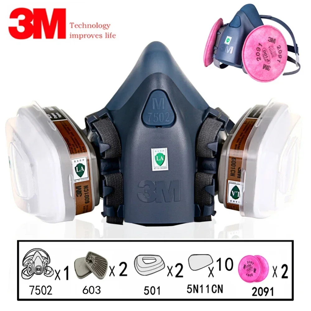 Dust Mask Construction - 17 in 1 3M 7502 Stofgasmasker